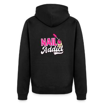 Nail Tech Accro aux ongles - Veste à capuche bio Premium Unisexe - noir - Dos - Nico (187cm)