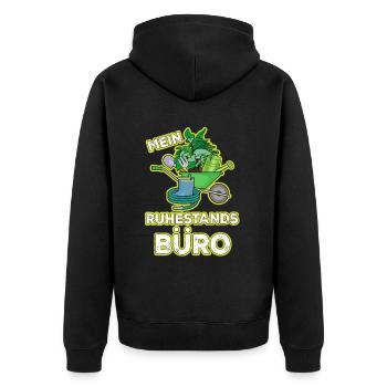 Garten Ruhestand Lustig Geschenk - Unisex Premium Bio Zip Hoodie - Schwarz - Hinten - Nico (187cm)