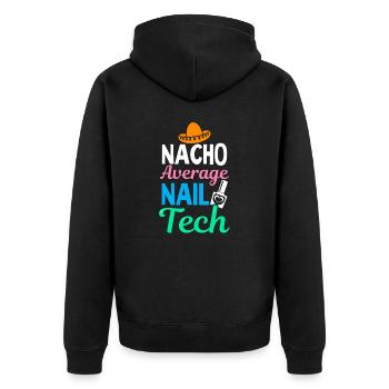 Nail Tech Nacho Moyenne Nail Tech Cinco De Mayo - Veste à capuche bio Premium Unisexe - noir - Dos - Nico (187cm)