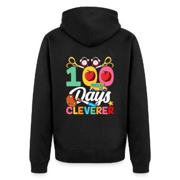 100 Days Clever Funny Sweet Sayings Équipe - Veste à capuche bio Premium Unisexe - noir - Dos - Nico (187cm)