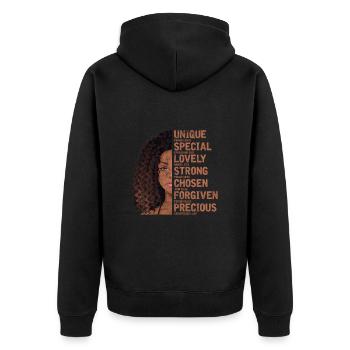 Motivation Motiver Carrière Dire Cadeau - Veste à capuche bio Premium Unisexe - noir - Dos - Nico (187cm)