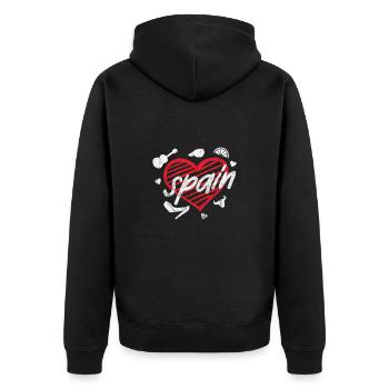 Spain Spanish Barcelona Spanish Holiday Gift - Unisex Premium Organic Zip Hoodie - black - Back - Nico (187cm)