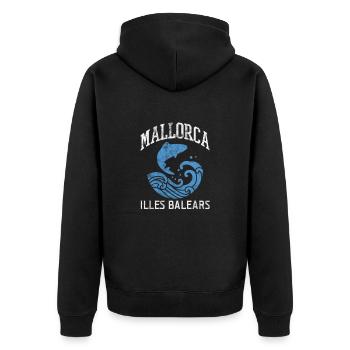 Spain Spanish Mallorca Spanish Holiday Gift - Unisex Premium Organic Zip Hoodie - black - Back - Nico (187cm)