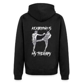 Le kickboxing est mon cadeau de thérapie Kickboxing - Veste à capuche bio Premium Unisexe - noir - Dos - Nico (187cm)