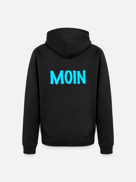 Moin - Unisex Premium Bio Zip Hoodie - Schwarz