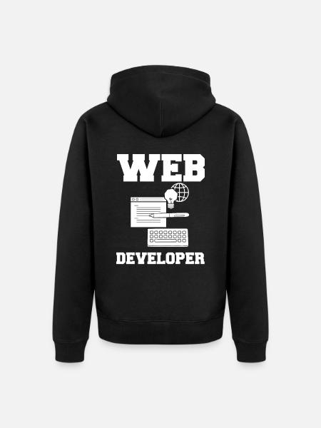 Web Entwicklung Webentwickler Entwickler Manager - Unisex Premium Bio Zip Hoodie - Schwarz