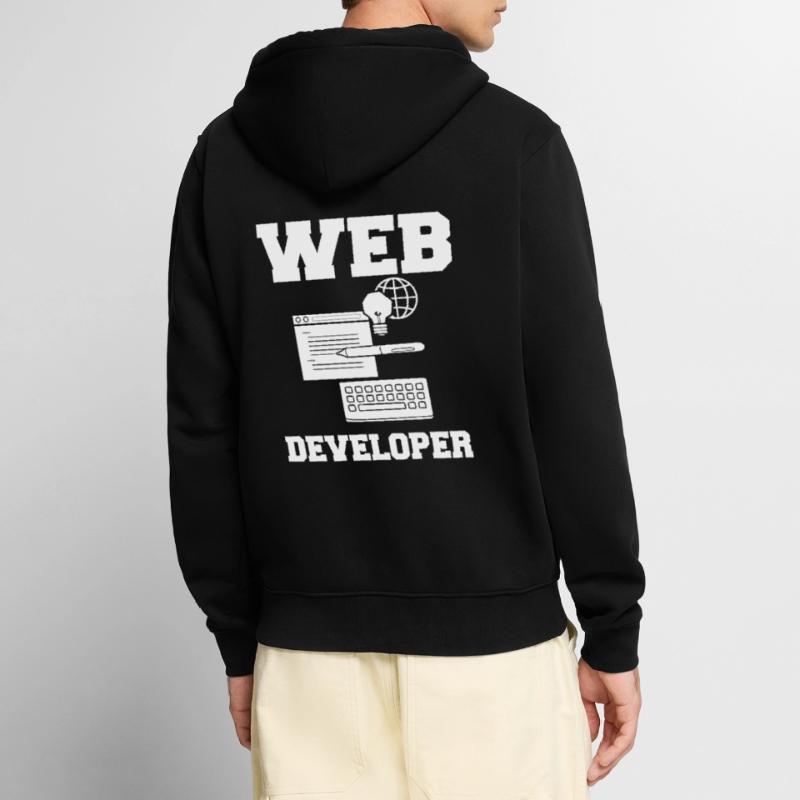 Développeur Web Developer Manager de développement Web Veste à capuche bio Premium Unisexe