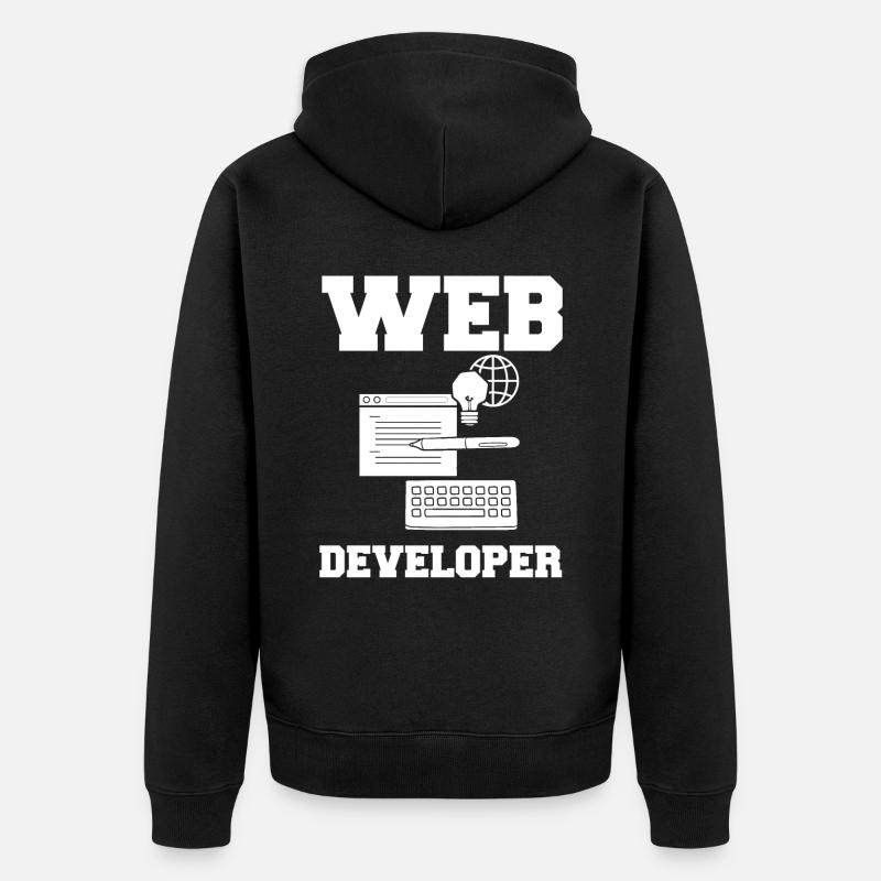 Web Entwicklung Webentwickler Entwickler Manager - Unisex Premium Bio Zip Hoodie - Schwarz