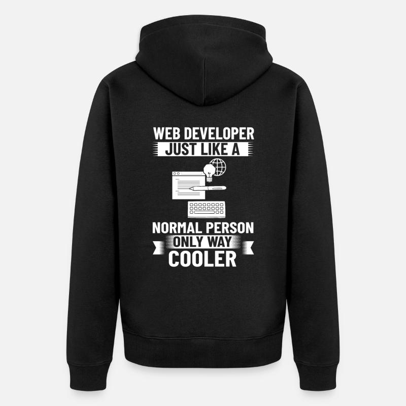 Web Entwicklung Webentwickler Entwickler Manager - Unisex Premium Bio Zip Hoodie - Schwarz