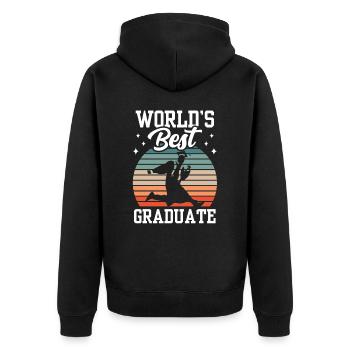 Festival des meilleurs diplômés au monde - Veste à capuche bio Premium Unisexe - noir - Dos - Nico (187cm)