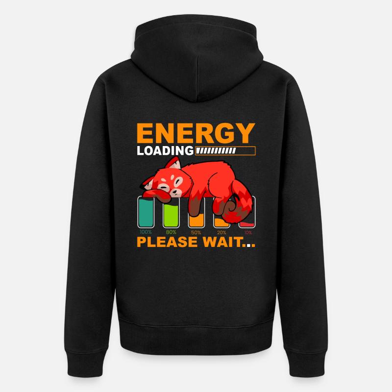 Energy Loading Please wait - Unisex Premium Bio Zip Hoodie - Schwarz