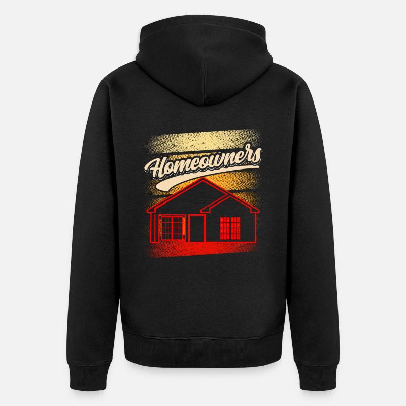 Propriétaire Propriétaire Maison Hôte - Veste à capuche bio Premium Unisexe - noir