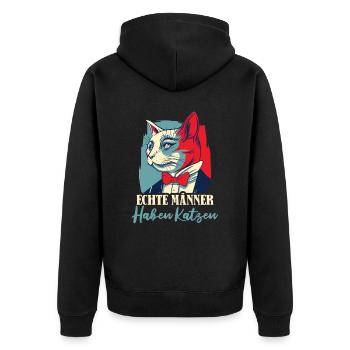 Location de chat Chat Domestique Cat - Veste à capuche bio Premium Unisexe - noir - Dos - Nico (187cm)