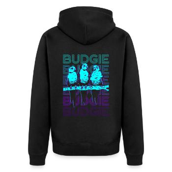 Perruche Perruche Perruche Perruche Cadeau Rétro - Veste à capuche bio Premium Unisexe - noir - Dos - Nico (187cm)