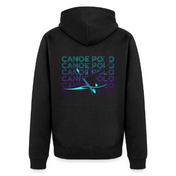 Canoë Polo Canoë Canoë Cadeau Rétro - Veste à capuche bio Premium Unisexe - noir - Dos - Nico (187cm)