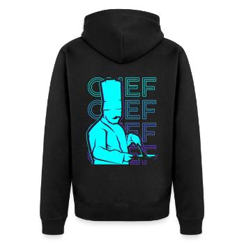 Chef Cooking Retro Cadeau - Veste à capuche bio Premium Unisexe - noir - Dos - Nico (187cm)