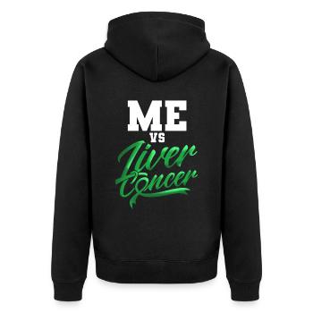 I contre le cancer du foie Cancer du foie - Veste à capuche bio Premium Unisexe - noir - Dos - Nico (187cm)