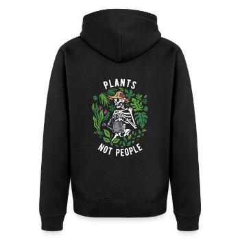 plant lady plants not people plantes - Veste à capuche bio Premium Unisexe - noir - Dos - Nico (187cm)