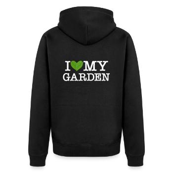 Jardin I love my Garden Jardinier - Veste à capuche bio Premium Unisexe - noir - Dos - Nico (187cm)