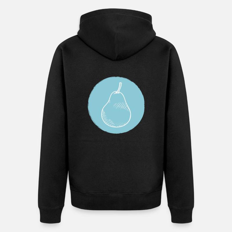 Birne - Unisex Premium Bio Zip Hoodie - Schwarz