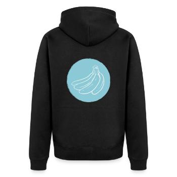 Banane - Veste à capuche bio Premium Unisexe - noir - Dos - Nico (187cm)