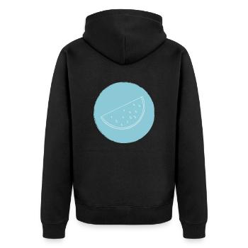 Pastèque - Veste à capuche bio Premium Unisexe - noir - Dos - Nico (187cm)