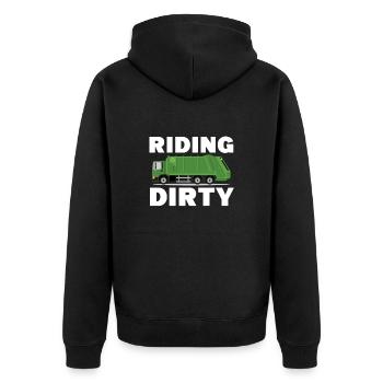 Garbage Garbage Truck Garbage Man Saying Truck Profession Garbage Truck - Unisex Premium Organic Zip Hoodie - black - Back - Nico (187cm)