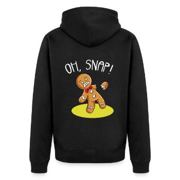 Bein Amputiert Arm Kämpfer Geschenk - Unisex Premium Bio Zip Hoodie - Schwarz - Hinten - Nico (187cm)