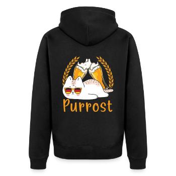 Purrost Beer Festival Buveur de bière Cat - Veste à capuche bio Premium Unisexe - noir - Dos - Nico (187cm)