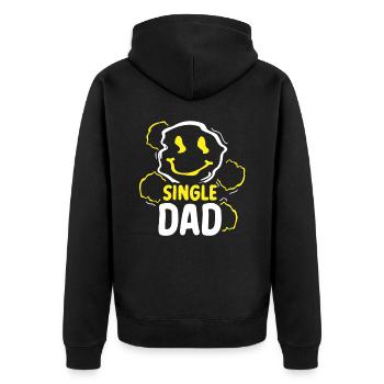 Père célibataire Papa monoparental Papa - Veste à capuche bio Premium Unisexe - noir - Dos - Nico (187cm)