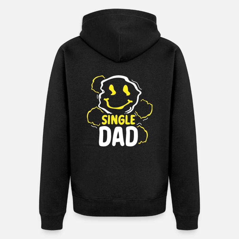 Père célibataire Papa monoparental Papa - Veste à capuche bio Premium Unisexe - noir