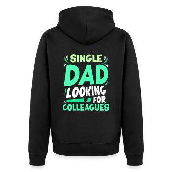 Père monoparental Addiction Collègues Papa Père - Veste à capuche bio Premium Unisexe - noir - Dos - Nico (187cm)