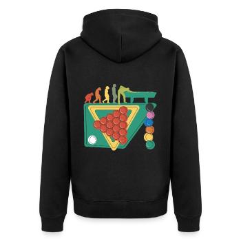 Snooker Game gamer Snooker table Snooker balls - Unisex Premium Organic Zip Hoodie - black - Back - Nico (187cm)