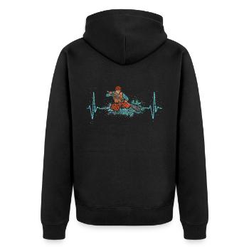 Canoë Canoë Sports nautiques Heartbeat Paddle - Veste à capuche bio Premium Unisexe - noir - Dos - Nico (187cm)