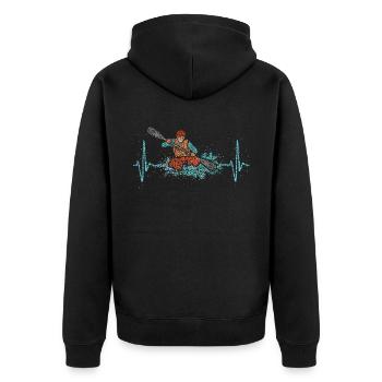 Kayak Kayak Canoë En Eau Vive Heartbeat - Veste à capuche bio Premium Unisexe - noir - Dos - Nico (187cm)