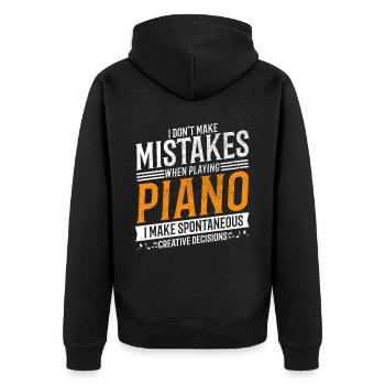 Lecteur de piano Musique Créatif Lecteur de piano - Veste à capuche bio Premium Unisexe - noir - Dos - Nico (187cm)