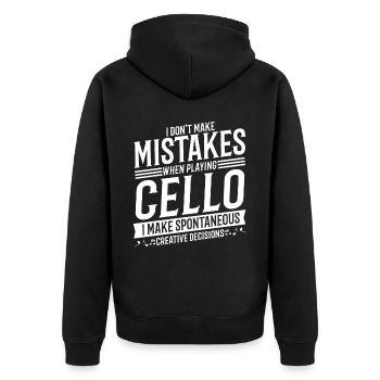 Violoncelliste Instrument de musique Musique Violoncelle - Veste à capuche bio Premium Unisexe - noir - Dos - Nico (187cm)