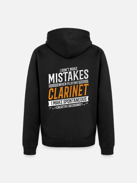 Clarinet Music Lover Creative Clarinetist - Unisex Premium Organic Zip Hoodie - black