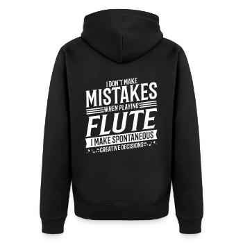 Flûte Joueur Instrument de musique Flûte de musique - Veste à capuche bio Premium Unisexe - noir - Dos - Nico (187cm)
