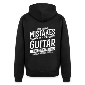 Gitarrenspieler Musikinstrument Musik Gitarrist - Unisex Premium Bio Zip Hoodie - Schwarz - Hinten - Nico (187cm)
