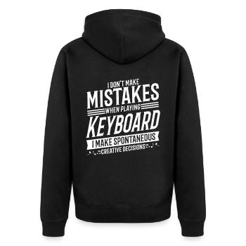 Keyboardspieler Musikinstrument Musik Keyboard - Unisex Premium Bio Zip Hoodie - Schwarz - Hinten - Nico (187cm)