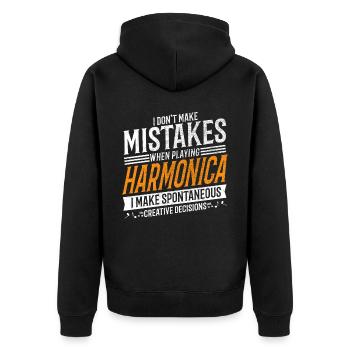 Harmonica Creative Harmonica Player - Veste à capuche bio Premium Unisexe - noir - Dos - Nico (187cm)