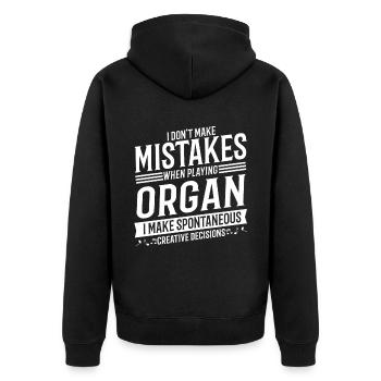 Orgelspieler Musikinstrument Musik Organist - Unisex Premium Bio Zip Hoodie - Schwarz - Hinten - Nico (187cm)