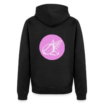 Coffee Coffee Bean - Unisex Premium Organic Zip Hoodie - black - Back - Nico (187cm)