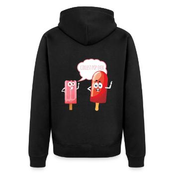 Coolest Pop Ever Ice Cream Ice Cream - Unisex Premium Organic Zip Hoodie - black - Back - Nico (187cm)