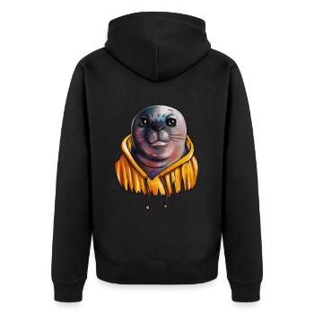 Kids Seal Holiday Sea Allemagne du Nord Mer du Nord - Veste à capuche bio Premium Unisexe - noir - Dos - Nico (187cm)