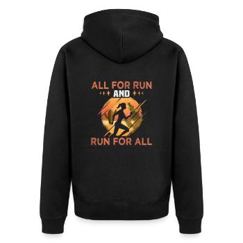 Running Marathon Runner Running - Veste à capuche bio Premium Unisexe - noir - Dos - Nico (187cm)