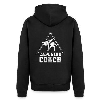 Entraîneur de Capoeira Arts Martiaux Brésiliens Hobby - Veste à capuche bio Premium Unisexe - noir - Dos - Nico (187cm)