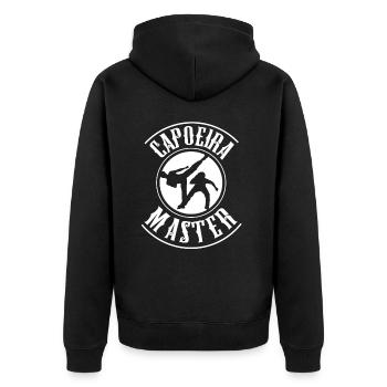 Capoeira Master Hobby Brazilian Martial Arts - Unisex Premium Organic Zip Hoodie - black - Back - Nico (187cm)