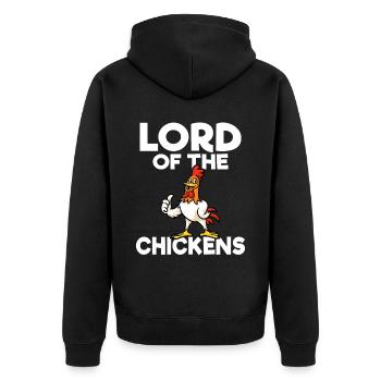 Seigneur des Poulets Poulet Amoureux Du Poulet Farmer Coq - Veste à capuche bio Premium Unisexe - noir - Dos - Nico (187cm)